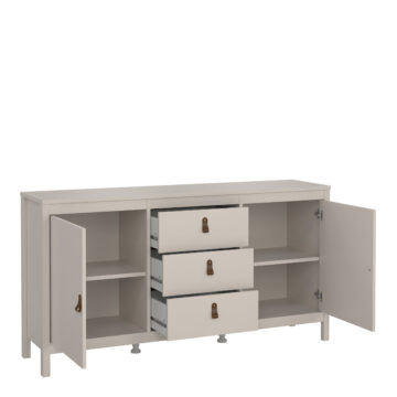 Seville Cashmere 2 Door 3 Drawer Sideboard