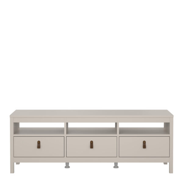 Seville TV Unit 3 Drawers in Cashmere | Self Assembly