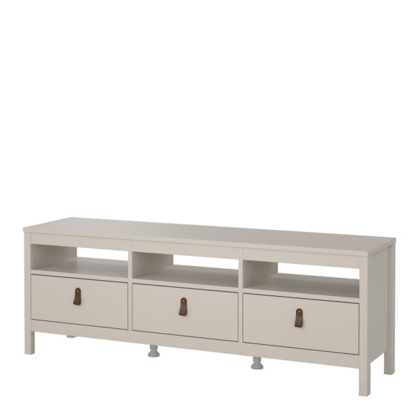 Seville TV Unit 3 Drawers in Cashmere | Self Assembly