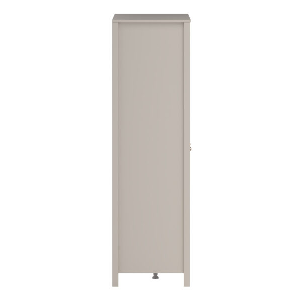 Seville Wardrobe with 2 Doors + 1 Mirror Door + 2 Drawers in Cashmere | Self Assembly
