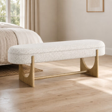 Ryder Marble Dining Bench | Assembled