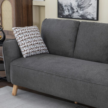 Verdana 3 Seater Dark Grey