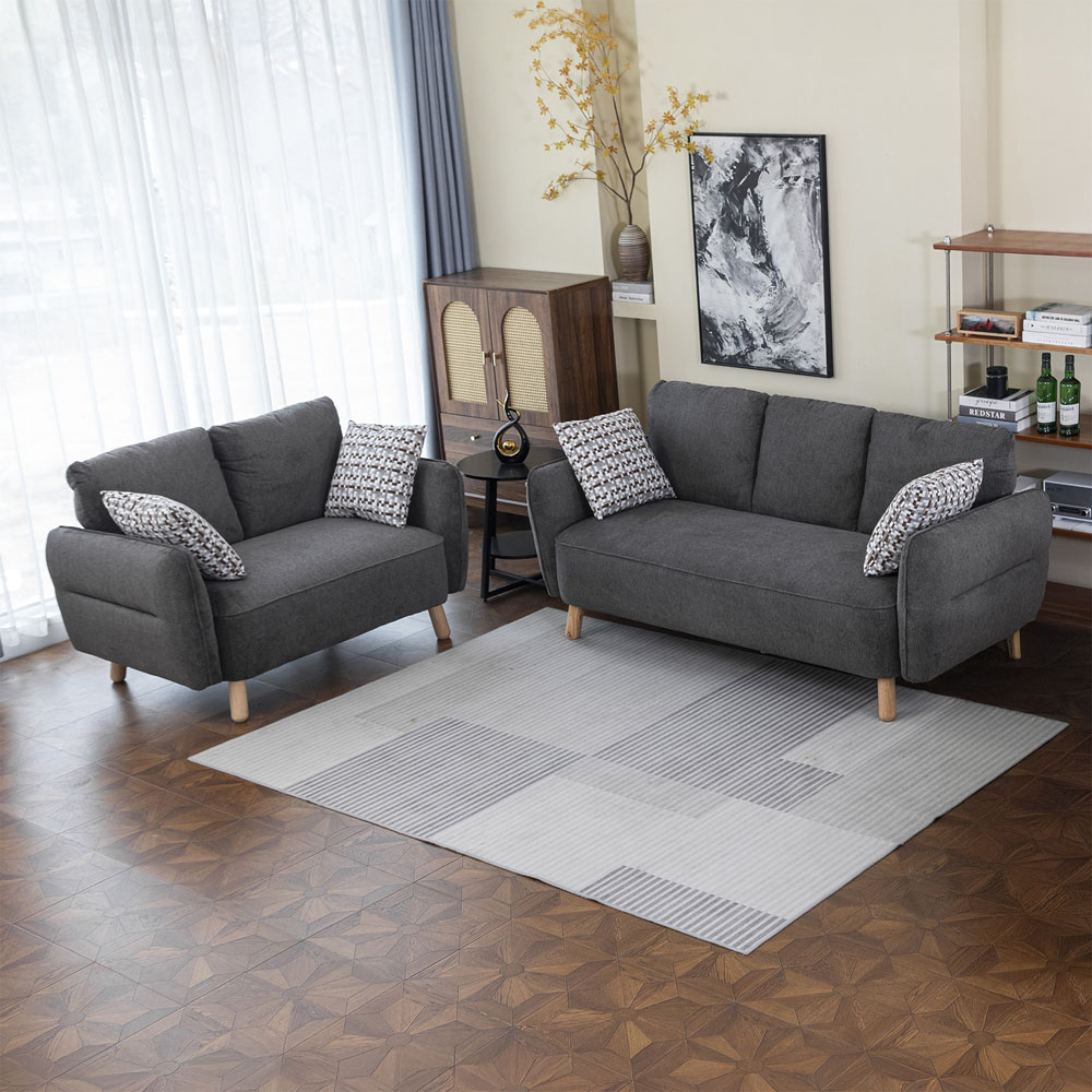 Verdana 3+2 Suite Dark Grey