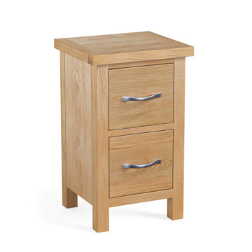 Brancepeth Oak 2 Drawer Narrow Bedside | Clearance