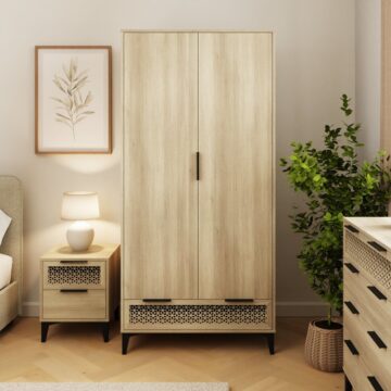 Azra 2 Door 1 Drawer Wardrobe