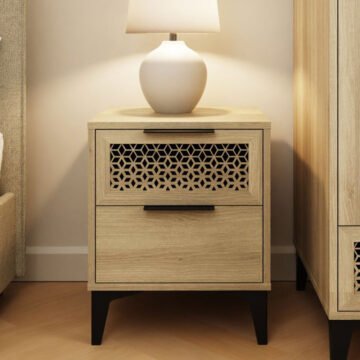 Azra 2 Drawer Bedside Table