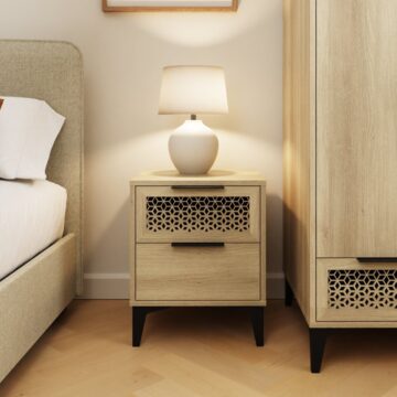Azra 2 Drawer Bedside Table