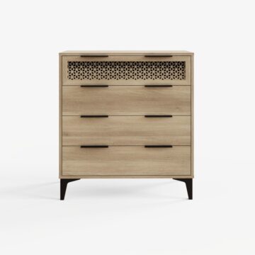 Azra 4 Drawer Chest | Oak Finish