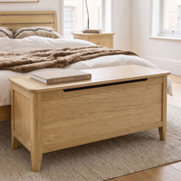 Folkestone Light Oak Blanket Box | Assembled