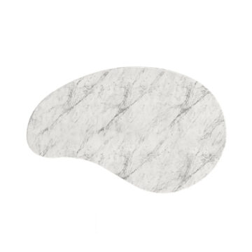Ryder Marble Tear Drop Coffee Table | Light Oak Finish