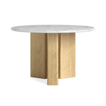 Ryder White Marble Round Dining Table