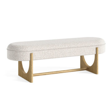 Ryder Marble Dining Bench | Assembled