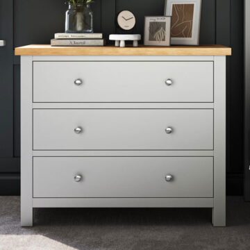 Hartside Grey Chest of 3 Drawers | Assembled
