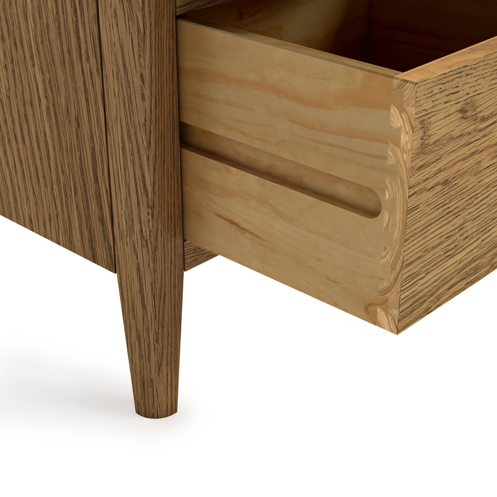 Folkestone Oak 5 Drawer Tallboy | Assembled