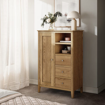 Folkestone Oak Combi Wardrobe | Assembled
