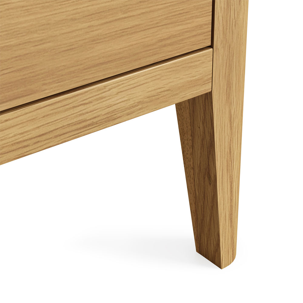 Folkestone Light Oak 2 Drawer Bedside Cabinet | Assembled