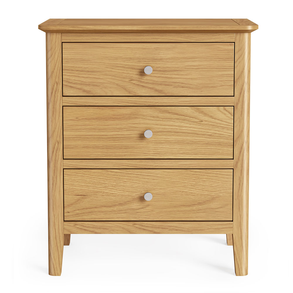 Folkestone Light Oak Chest of 3 Drawers | Assembled