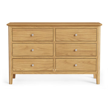 Folkestone Light Oak Chest of 6 Drawers | Assembled