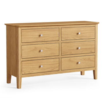 Folkestone Light Oak Chest of 6 Drawers | Assembled