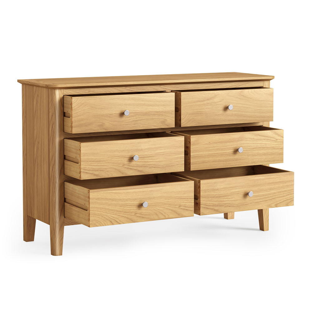 Folkestone Light Oak Chest of 6 Drawers | Assembled