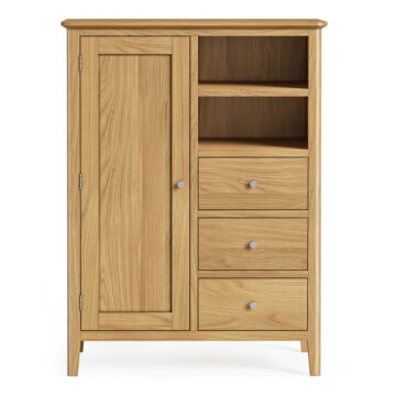 Folkestone Light Oak Combi Wardrobe | Assembled