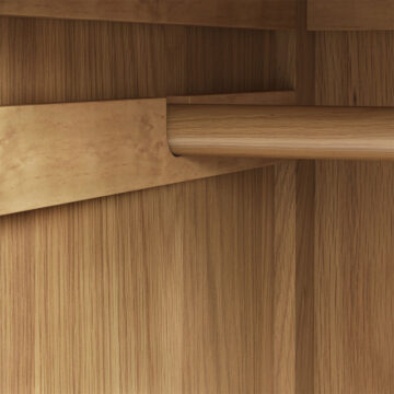 Folkestone Light Oak Combi Wardrobe | Assembled