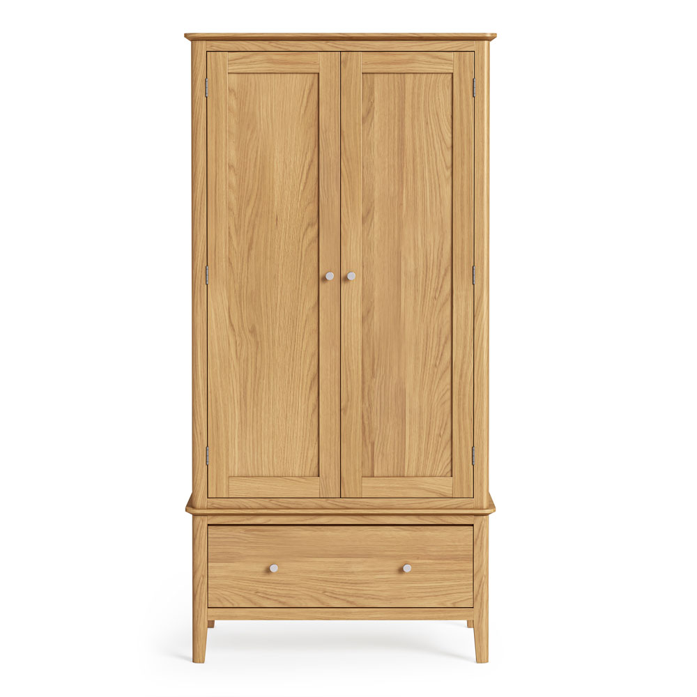 Folkestone Light Oak Gentlemans Wardrobe
