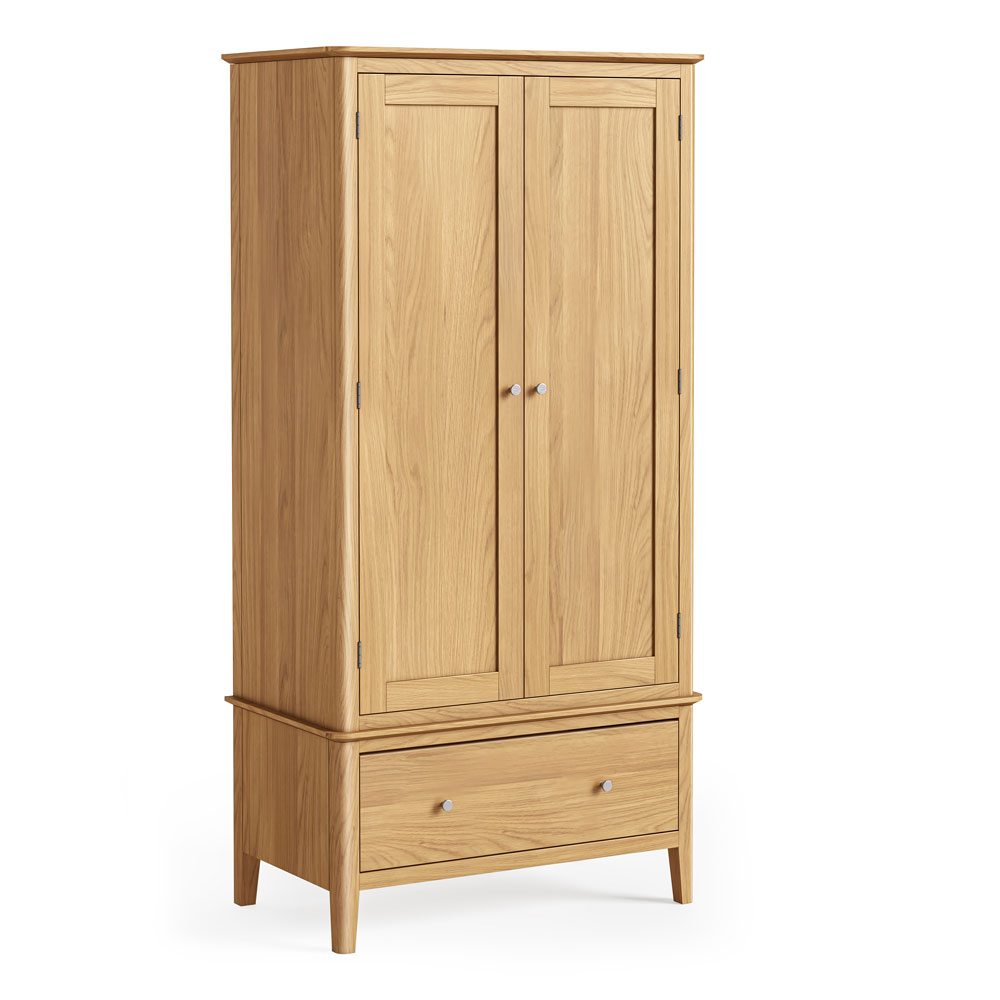 Folkestone Light Oak Gentlemans Wardrobe