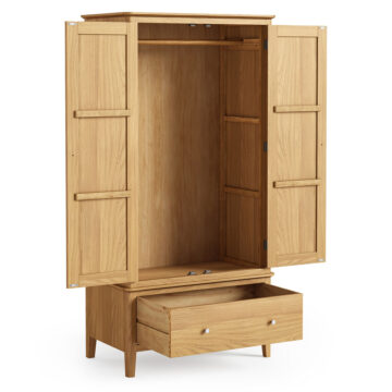 Folkestone Light Oak Gentlemans Wardrobe