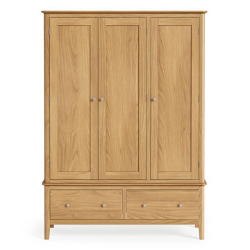 Folkestone Light Oak Triple Wardrobe