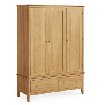 Folkestone Light Oak Triple Wardrobe