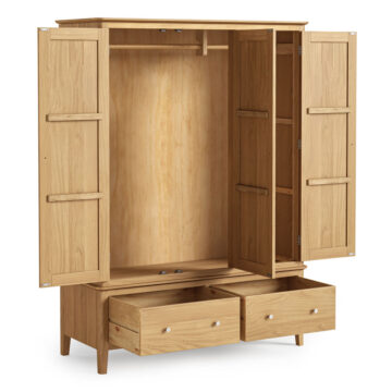Folkestone Light Oak Triple Wardrobe