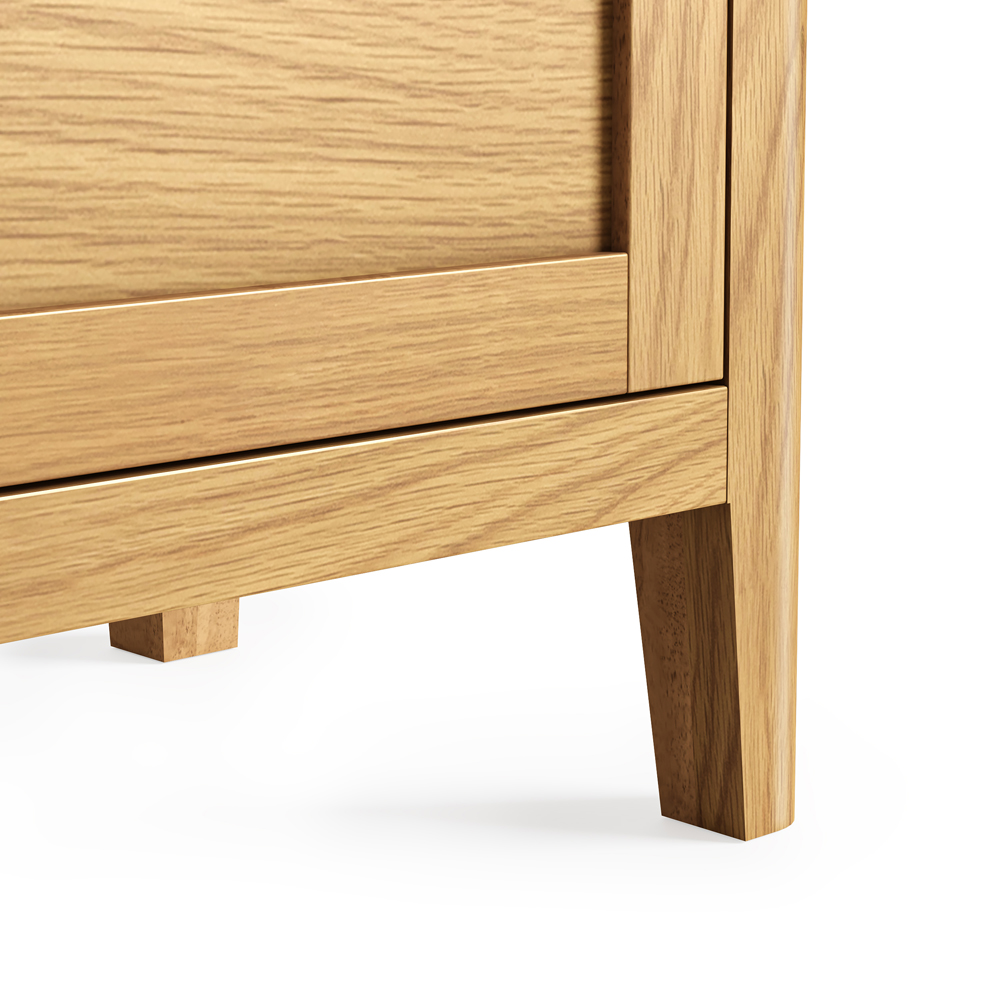 Folkestone Light Oak Storage Bench | Assembled