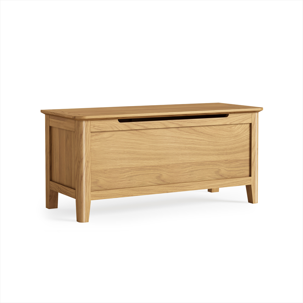 Folkestone Light Oak Blanket Box | Assembled