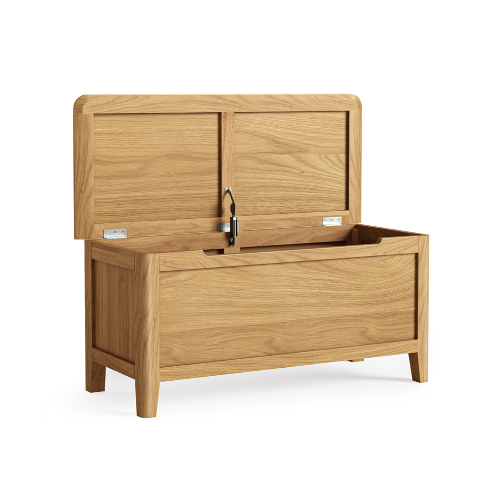 Folkestone Light Oak Blanket Box | Assembled