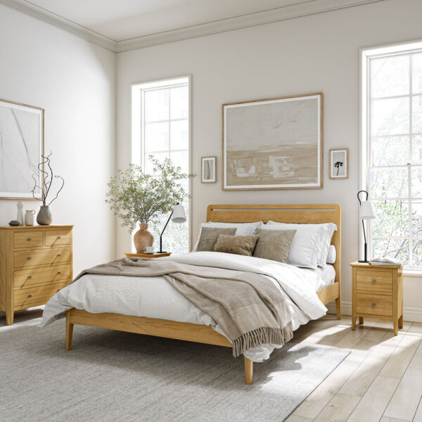 Folkestone Light Oak 4'6 Bed