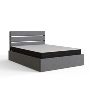 Harlon Grey 4′ End Lift Ottoman Small Double Bed