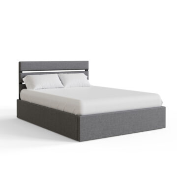 Harlon Grey 4’6 End Lift Ottoman Double Bed