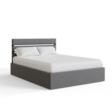 Harlon Grey 4′ End Lift Ottoman Small Double Bed