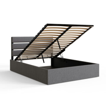 Harlon Grey 4′ End Lift Ottoman Small Double Bed