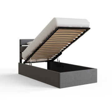 Harlon Grey 3′ End Lift Ottoman Single Bed