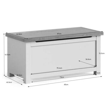 Hartside Grey Blanket Box | Assembled