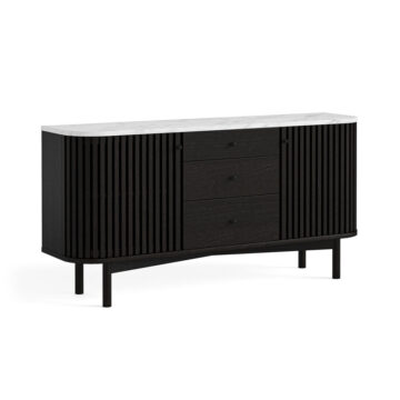 Serenity Black Sideboard With Marble Top