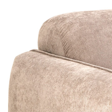 Marlowe 2-Seater Sofa in Fay Beige Fabric | Legs in Matt Oak