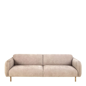 Marlowe 2+3-Seater Sofa in Fay Beige Fabric | Legs in Matt Oak