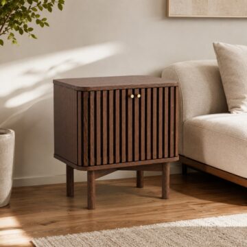 Serenity Brown Oak 2 Door Bedside Cabinet