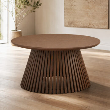 Serenity Brown Oak Round Coffee Table
