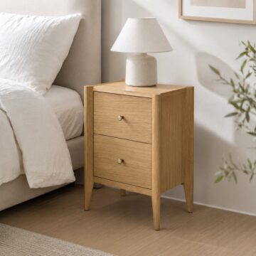 Salem Oak 2 Drawer Bedside