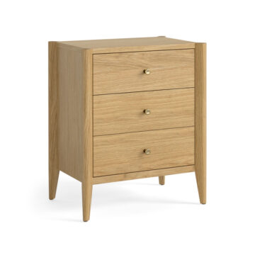 Salem Oak 3 Drawer Bedside