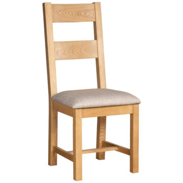 Shire Oak Dining Chair | Ladder Back – Fabric Seat